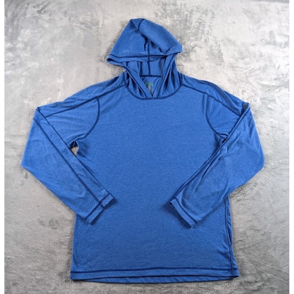 Stio Hoodie Men Medium Blue Lightweight Pullover Performance Outdoors Hiking